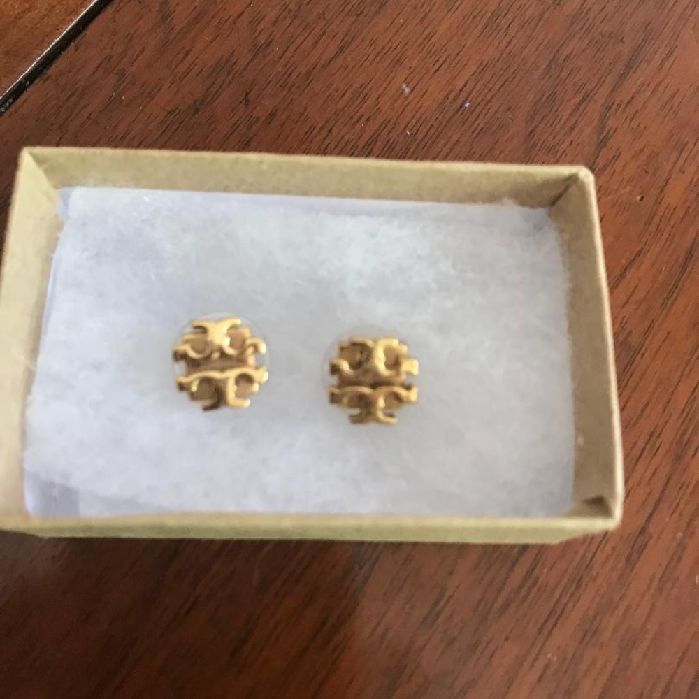 Tory Burch Small Logo Stud Earrings Earrings